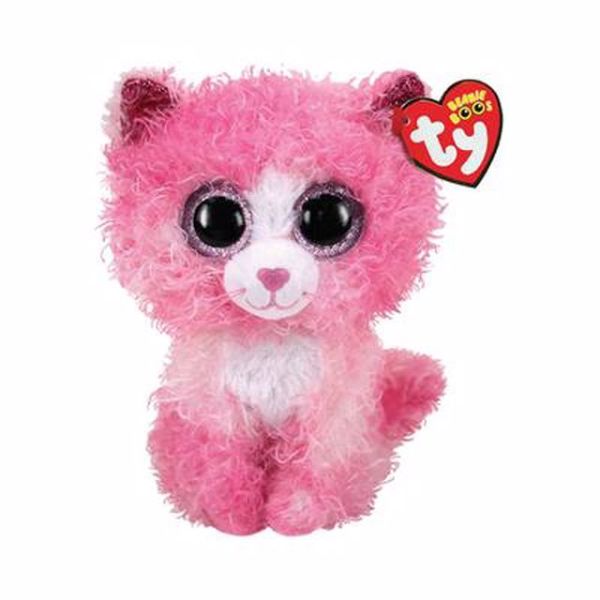 Reagan - Pembe Kıvırcık Saçlı Kedi 15 cm.