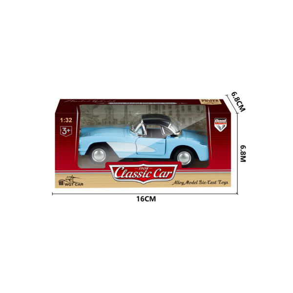 1:32 Die Cast Klasik Roadster Araba