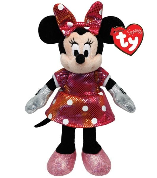 Minnie Mouse Parlak Gökkuşağı Elbiseli Sesli 15 cm.