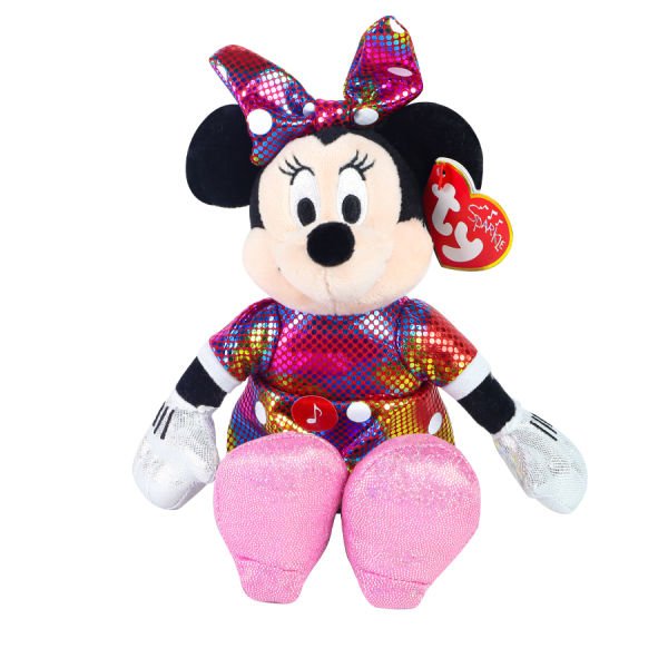 Minnie Mouse Parlak Gökkuşağı Elbiseli Sesli 15 cm.