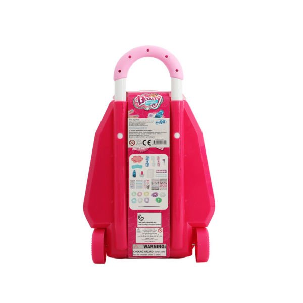 Çekçekli Çantalı Güzellik Seti Pembe 1