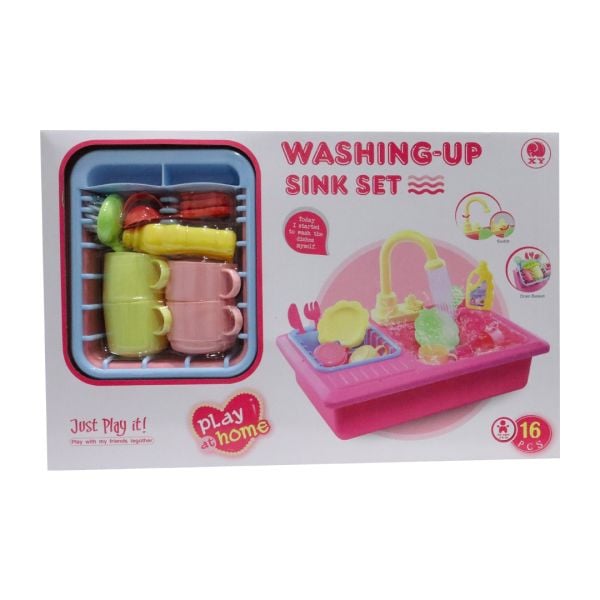 MEGA BATTERY-OPERATED KITCHEN SINK PLAY SET (16 PIECES)