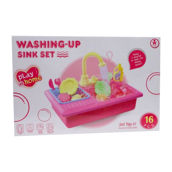 MEGA BATTERY-OPERATED KITCHEN SINK PLAY SET (16 PIECES)