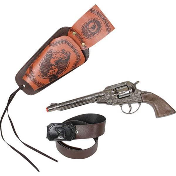 8'li Teksas Kılıflı Revolver Seti
