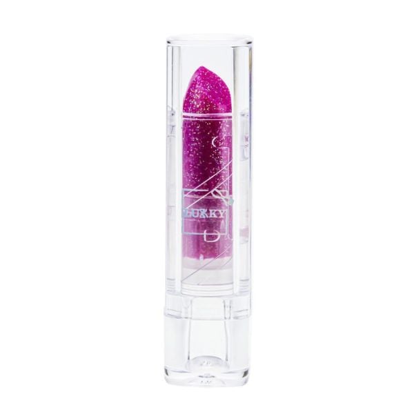Çilek Aromalı Simli Lipstick Mor