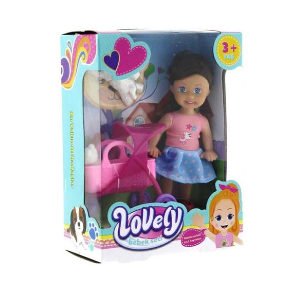 Lovely Mini Bebek Pembe Sepetli Oyun Seti