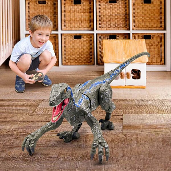 Uzaktan Kumandalı Sesli ve Yürüyen Hareketli Velociraptor Dinozor
