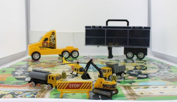 Taşınabilir Die Cast Metal Araçlı İnşaat Kamyonu