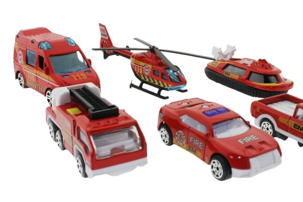 10lu Die Cast Metal İtfaiye Araçları Seti