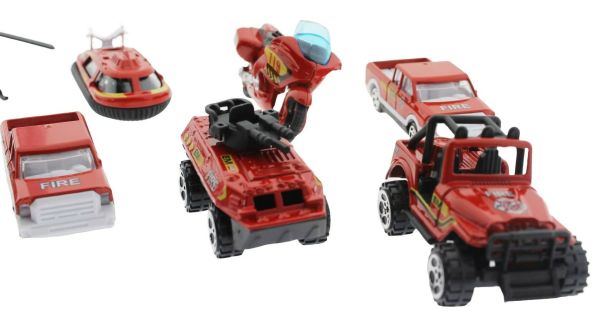 10lu Die Cast Metal İtfaiye Araçları Seti