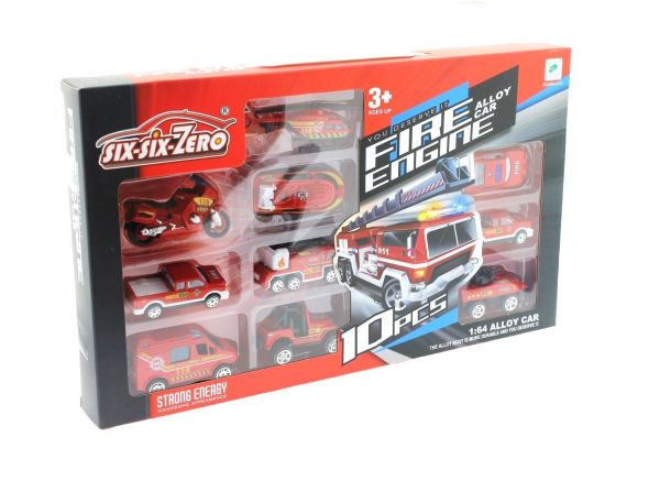 10lu Die Cast Metal İtfaiye Araçları Seti