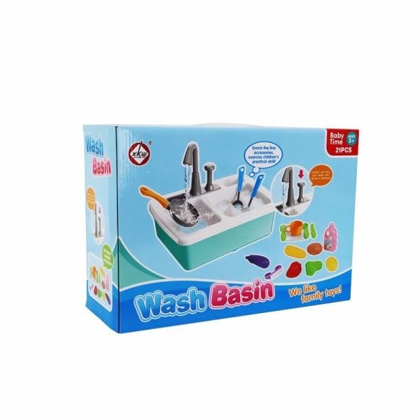 MEGA KITCHEN SINK PLAY SET 21 PIECES (HAND CONTROL