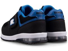 525-1 Bebek Hafızalı Taban Işıklı Sneaker Siyah/Saks Mavi - 23