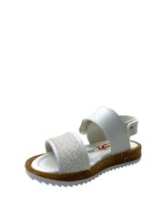 1147 Ortopedik Kız Bebek Beyaz-Pembe Simli Sandalet BEYAZ-PEMBE - 25
