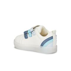 Vicco Sun Ortopedik Kız Çocuk Pudra Işıklı Sneaker Beyaz-Mavi - 34