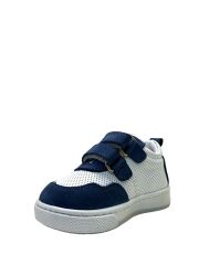 171 Bebek Deri İlk Adım Ayakkabı Mavi/Beyaz - 21