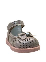 095 Kız Bebek Deri Korseli İlk Adım Ayakkabı Pudra - 21
