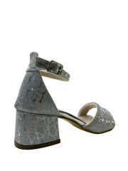 786 Kız Çocuk Topuklu Abiye Ayakkabı Gümüş - 36