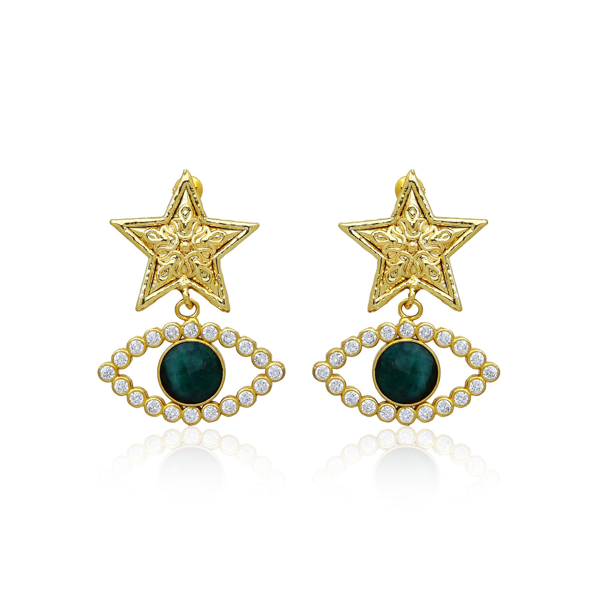 DARK GREEN SPARKLE EYES