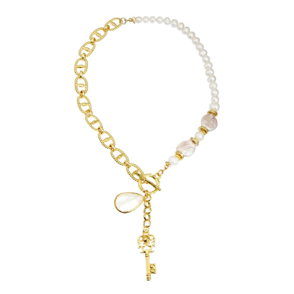 PEARL KEY NECKLACE