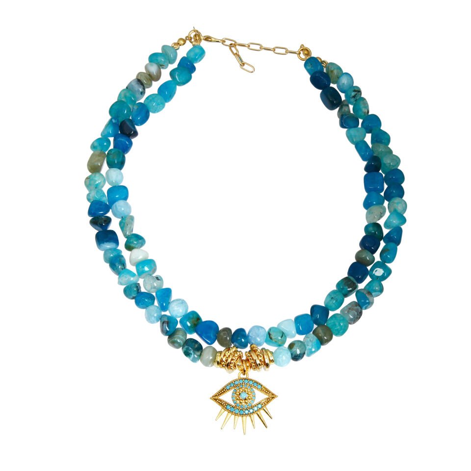 BLUE STONE EYE NECKLACE