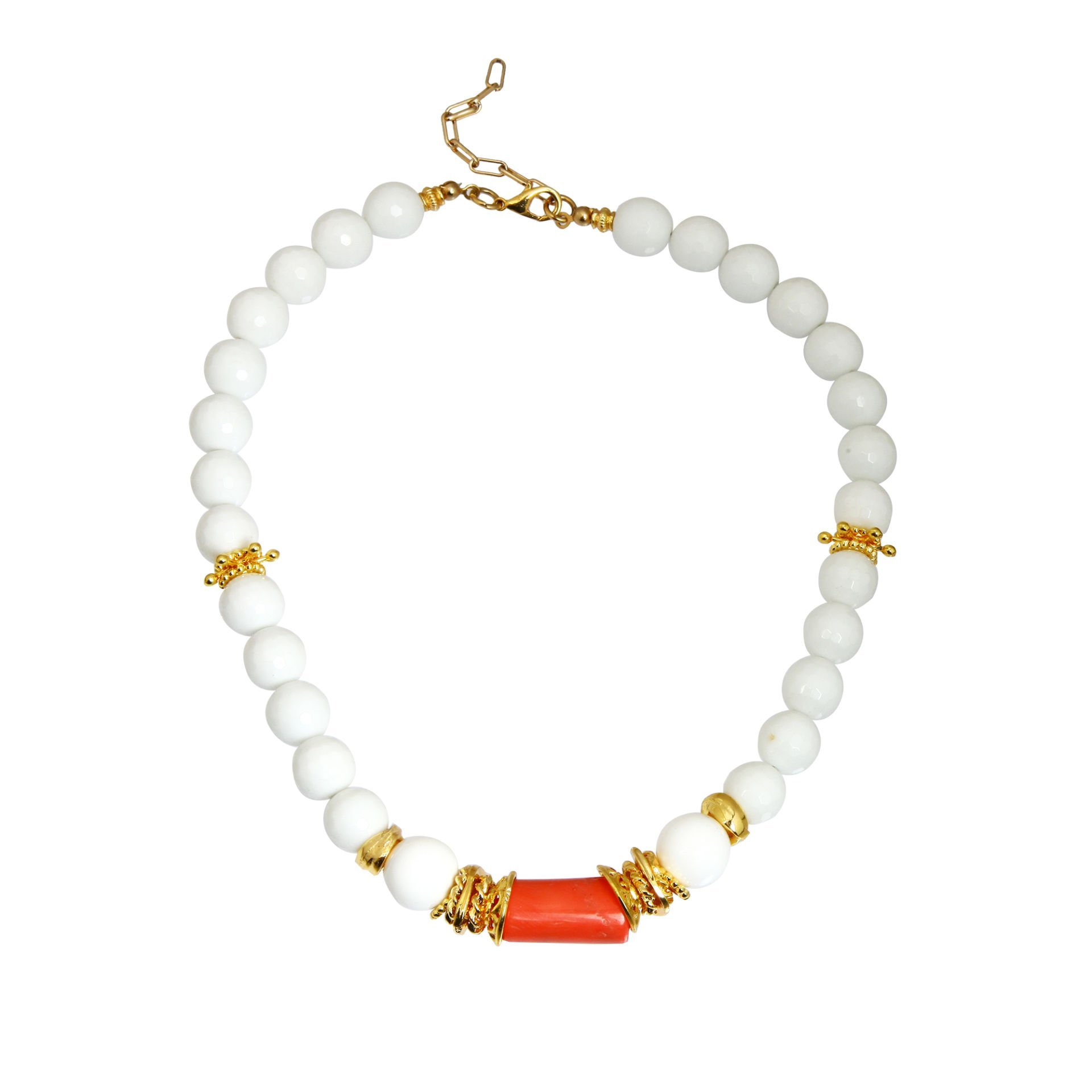 ORANGE STONE EYE NECKLACE