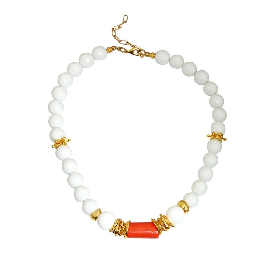 ORANGE STONE EYE NECKLACE
