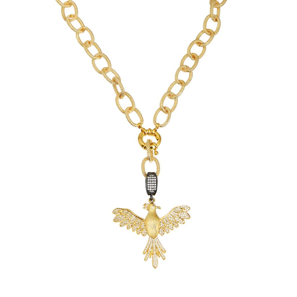 GOLD CHAIN PHOENIX NECKLACE