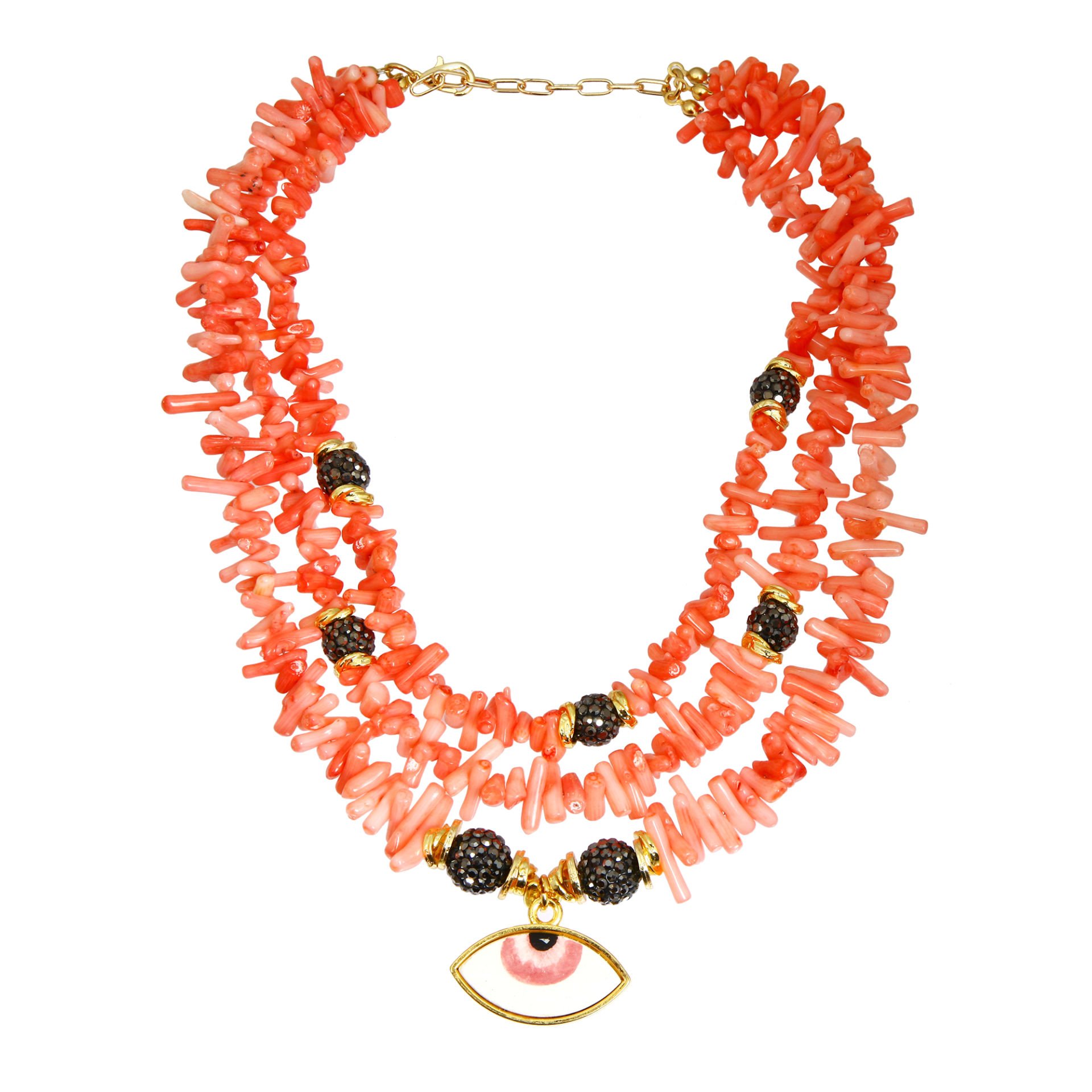 NATUREL PORCELAIN EYE NECKLACE