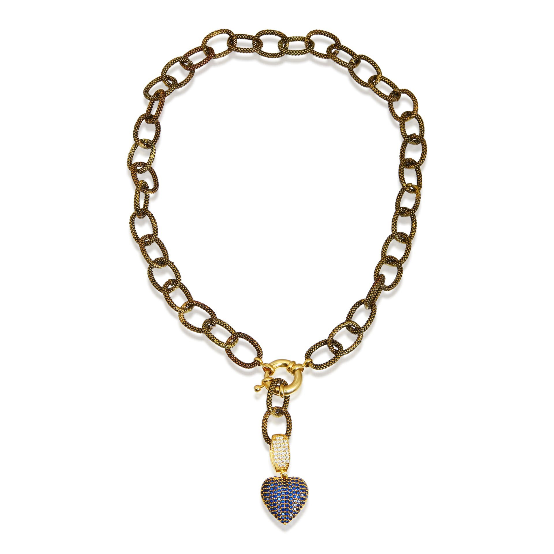 NAVY BLUE HEART CHAIN