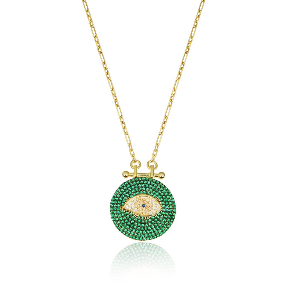 GREEN EYE MEDALLION