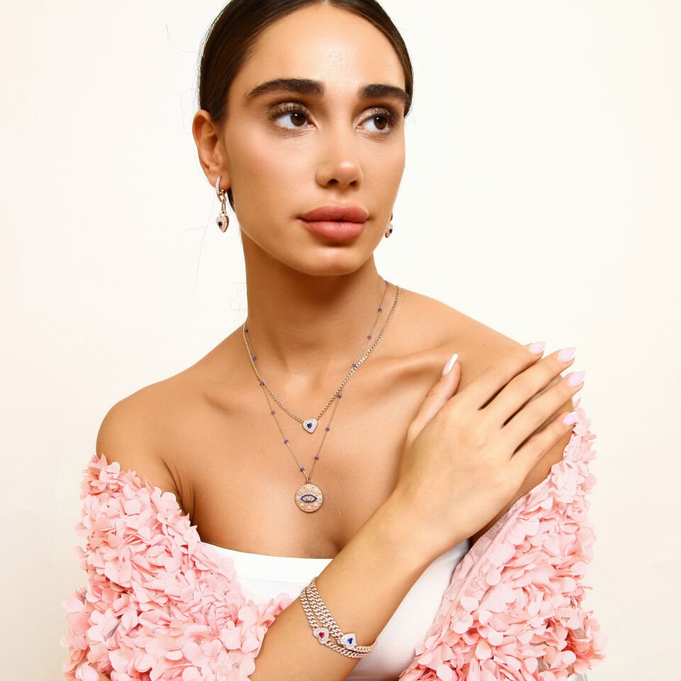NAVY HEART CHAIN