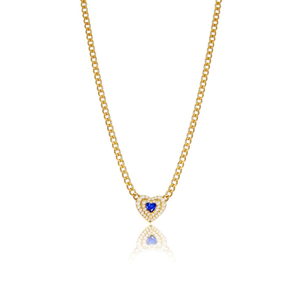 NAVY HEART CHAIN
