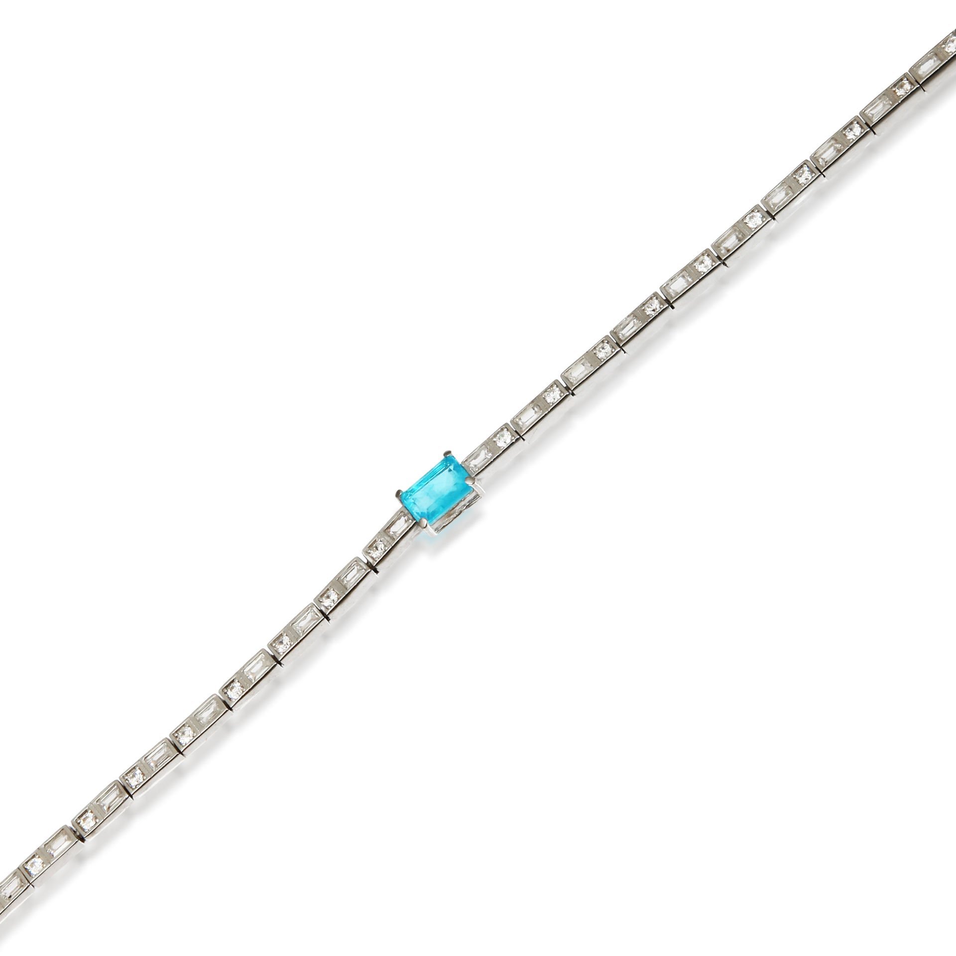 BLUE BAGUETTE (WHITE GOLD)