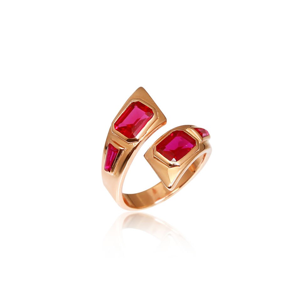 RUBY GEO RING