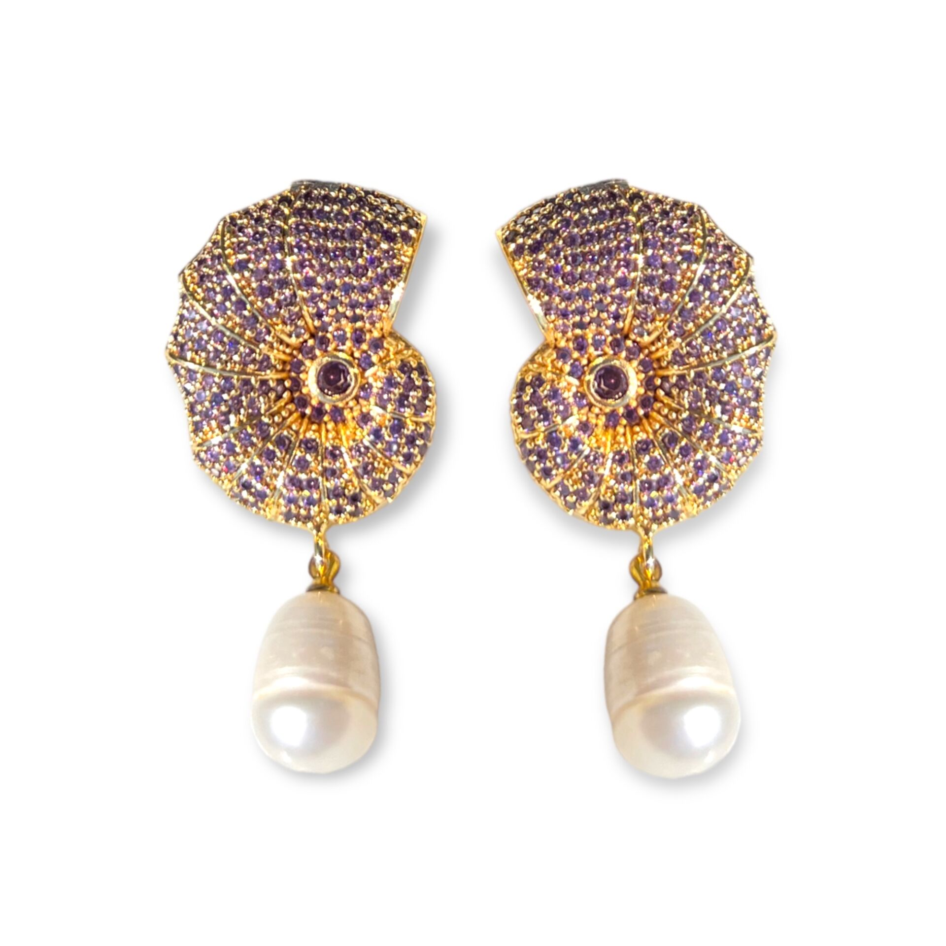 PURPLE NAUTILUS WITH PEARL
