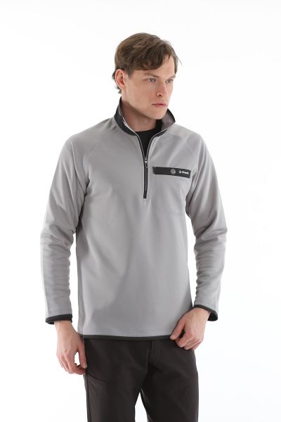 Climbolic Cumul Yarım Fermuarlı Erkek Sweat Açık Gri - L