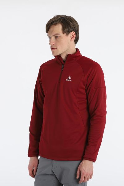 Climbolic Dali Yarım Fermuarlı Polar Sweat Bordo - XL