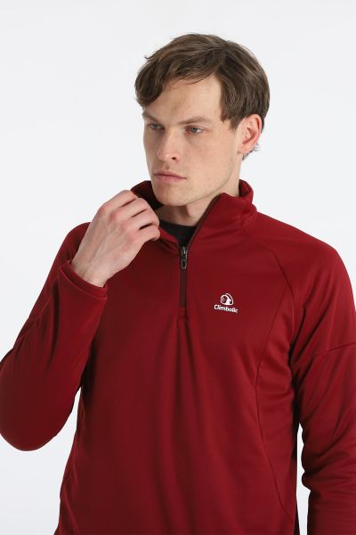 Climbolic Dali Yarım Fermuarlı Polar Sweat Bordo - XL