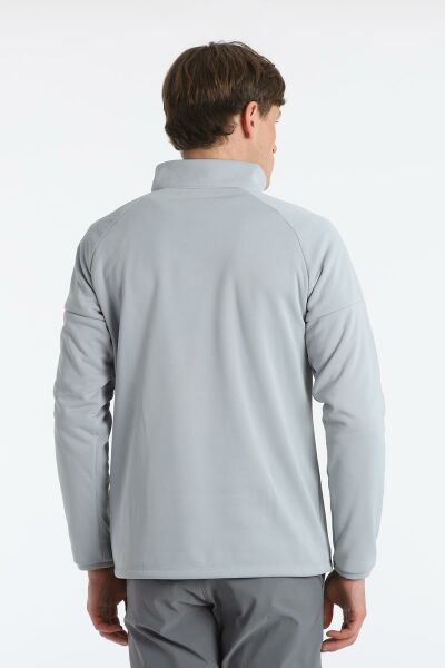 Climbolic Dali Yarım Fermuarlı Polar Sweat Açık Gri - 2XL