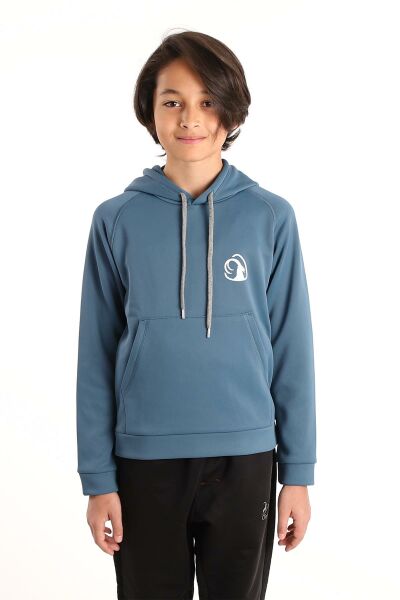 Climbolic Wave Çocuk Kapuşonlu Sweat Yeşil - 08 YAŞ