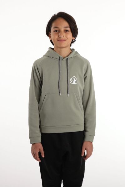 Climbolic Wave Çocuk Kapuşonlu Sweat Yeşil - 08 YAŞ