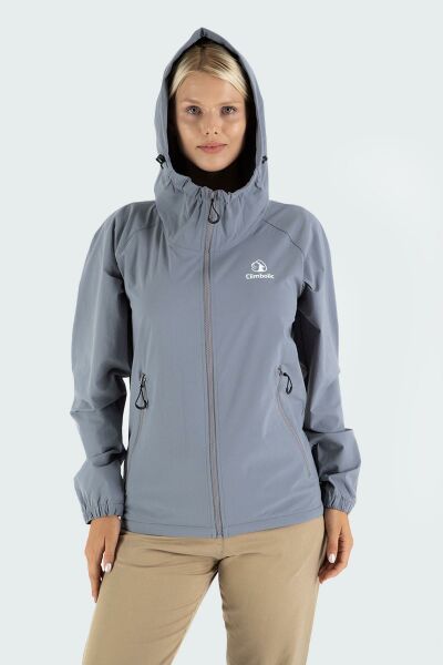 Climbolic Solano Outdoor Kadın Rüzgarlık Gri - 2XL
