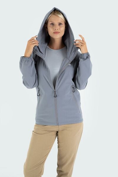 Climbolic Solano Outdoor Kadın Rüzgarlık Gri - 2XL
