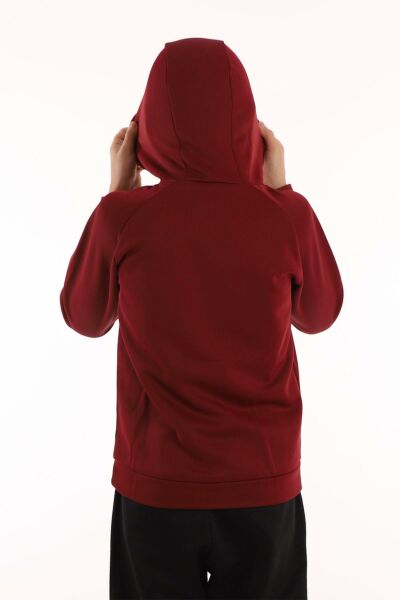 Climbolic Wave Çocuk Kapuşonlu Sweat Bordo - 12 YAŞ