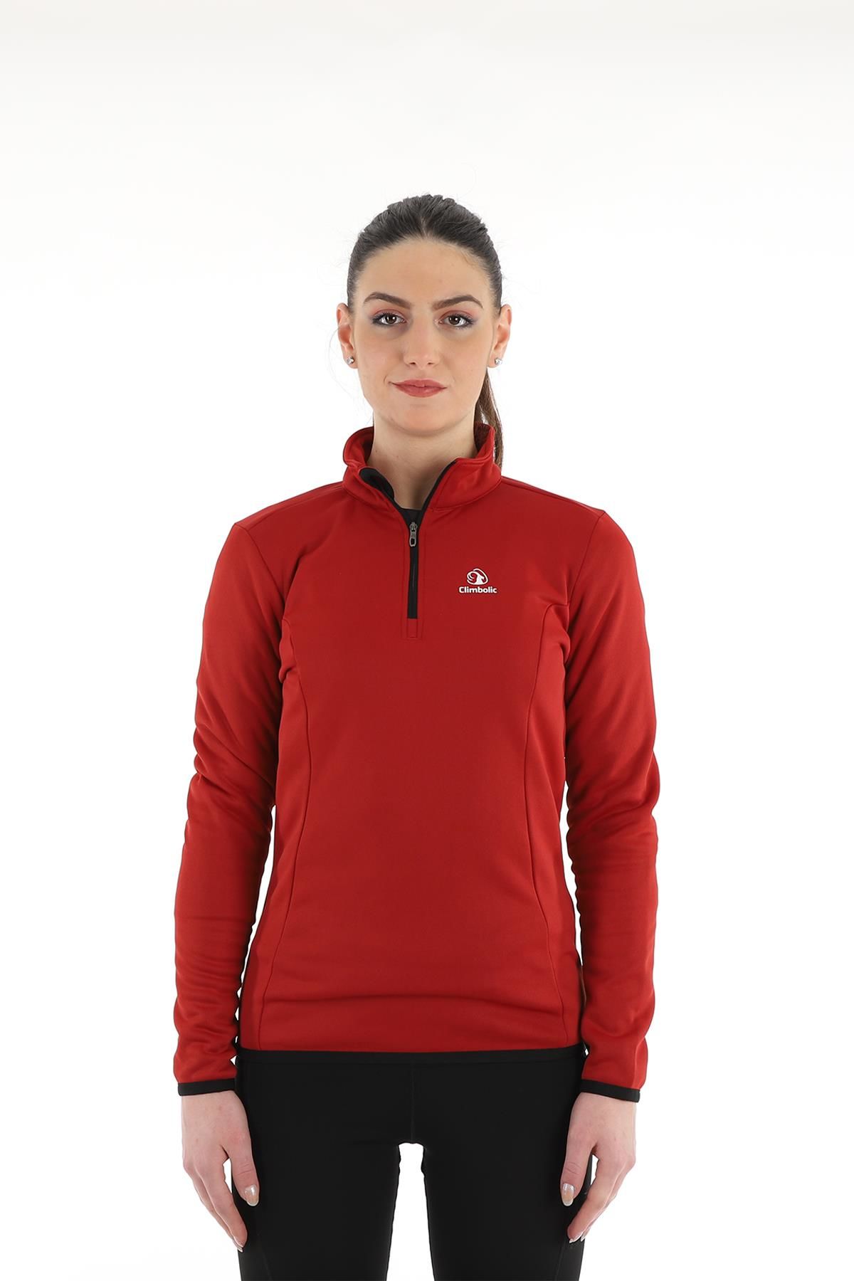 Climbolic Cindy Plus Yarım Fermuarlı Polar Kırmızı - L
