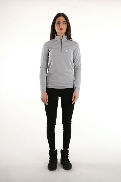 Climbolic Cindy Plus Yarım Fermuarlı Polar Gri - XL