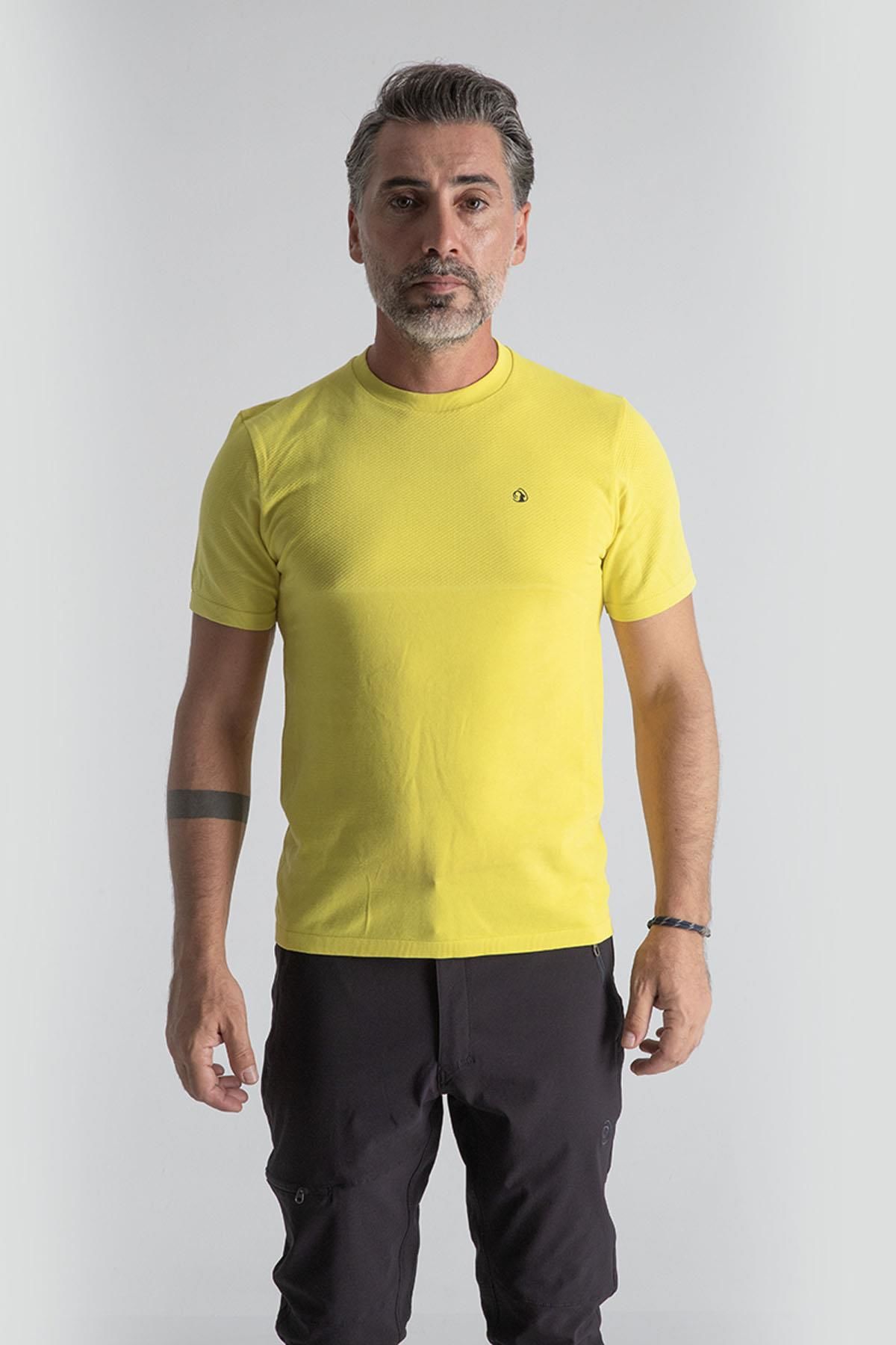 Climbolic Efes Bisiklet Yakalı T-Shirt Sarı - S