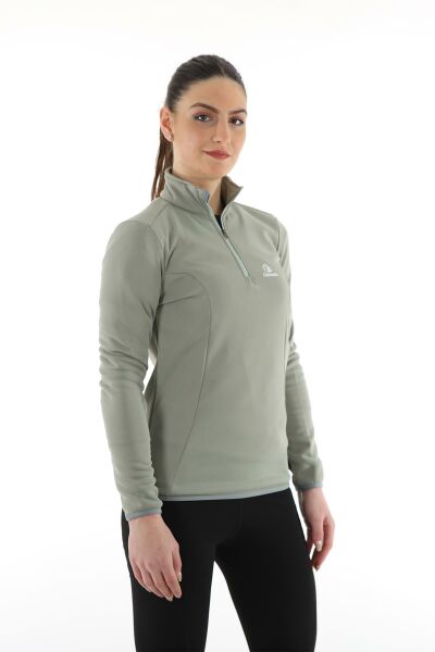 Climbolic Cindy Plus Yarım Fermuarlı Polar Açık Yeşil - XL