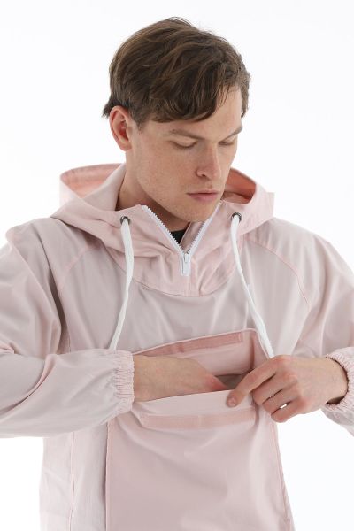 Climbolic Kanguru Kapüşonlu Erkek Rüzgarlık Gri - 2XL
